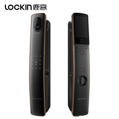 鹿客(loock)S50MPro星云灰可视猫眼室内大屏指静脉智能指纹锁支持APP联动 含免费上门安装费用