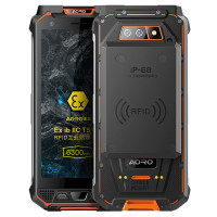 遨游(AORO)M5 安卓8.1手机工业本安防爆智能终端安卓UHF 超高频-RFID 5.65英寸 桔黑色
