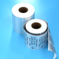 豪艺(HooYe)哑银铜版纸80mm*60mm标签打印纸 500张/卷