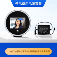 钉钉W1X PRO考勤机人脸识别异地多店上班签到器 智能刷脸打卡机 标配+停电打卡后备电源