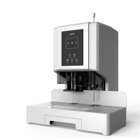 得力(deli)14666升级款自动热熔铆管装订机 打孔机热熔胶管装订机600页