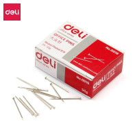 得力(deli)0019大头针(50克/盒)金属固定针3号26MM镀镍100枚装10盒装