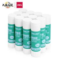得力(deli)7102高粘度PVA固体胶水/胶棒 快干耐用21g 12支/盒