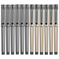 得力(deli)S96商务中性笔水笔签字笔 办公用品 0.7mm 12支装