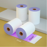 豪艺(HooYe)双层无碳收银纸 宽幅75mm*外径60mm (白红) 120卷/箱 5箱装