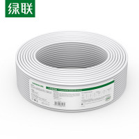 绿联NW137电话线全铜线芯电话语音线电话延长线2芯连接线100米 白色