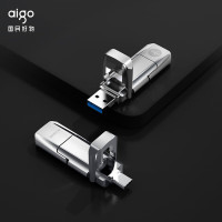 爱国者(aigo)U393双接口优盘Type-C/USB3.2读速高达520MB/s 128GB
