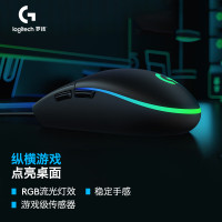 罗技(Logitech)G102第二代游戏鼠标 RGB流光灯效 黑