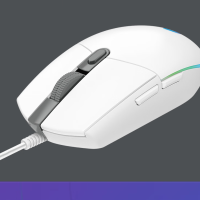 罗技(Logitech)G102第二代游戏鼠标 RGB流光灯效 白色