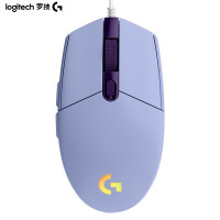 罗技(Logitech)G102第二代游戏鼠标 RGB流光灯效 紫色