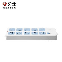 公牛(bull)GN-605新国标插线板/插排 单控总开十位无线(需自行配电源线和插头)