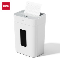 得力(deli)G12四级保密碎纸机 可碎卡碎钉 A4纸 单次8张 18L