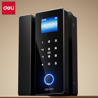 得力AL100无框玻璃门指纹锁 免开孔远程开门IC卡门禁锁蓝牙连接[屏显款] 单双开门