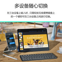 罗技(Logitech)Keys-To-Go 2无线蓝牙键盘 超薄便携 兼容多系统 白色