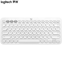 罗技(Logitech)K380无线键盘 蓝牙办公键盘 便携超薄 白色