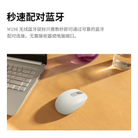 罗技(Logitech)M196无线蓝牙鼠标 笔记本商务办公家用 对称手型 珍珠白