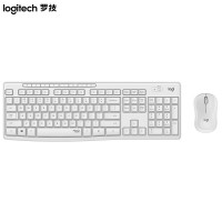 罗技(Logitech)MK295无线键鼠套装 笔记本电脑键盘薄膜 全尺寸家用 白色