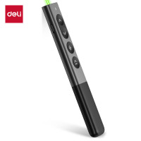 得力(deli)MA225-G数码翻页笔 数字物理双激光自带32G内存LED液晶屏希沃白板 深灰