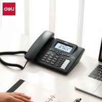 得力(deli)GP888录音电话机 固定座机 办公家用 接电脑海量存储 智能屏幕拨打 黑色