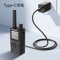 宝锋(BAOFENG)MINI-5对讲机 UV双段全段蓝牙调频一键对频 航空频318户外自驾酒店 经典灰