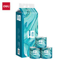 得力(deli)桔然WJ4120-01有芯卷纸4层120g 10卷/提