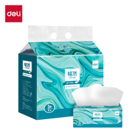 得力(deli)桔然MR3120-04抽纸3层120抽 绿色 6包装