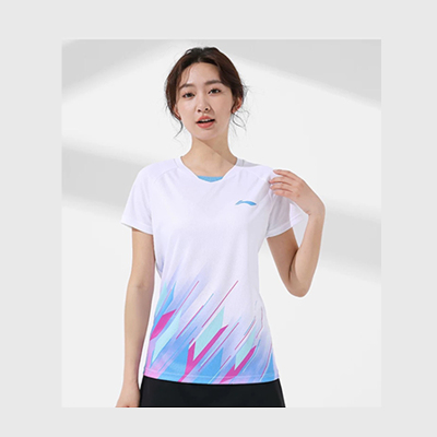 李宁(LI-NING)女款AAYT536速干衣服套装短袖/短裤白色S码