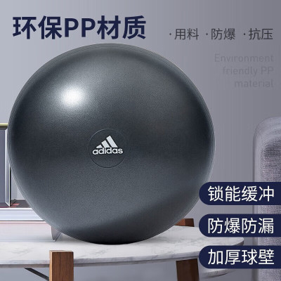 阿迪达斯(adidas)瑜伽球健身训练专业防爆防滑加厚强弹抗压健身球男女同款 黑色 65CM ADBL-11246BK