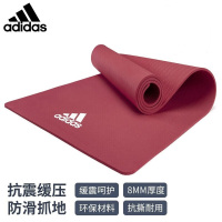 阿迪达斯(adidas)瑜伽垫防滑健身垫运动舞蹈垫TPE材质双面橡胶加厚 ADYG-10100MR-8mm厚度