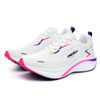 劳拉之星LS0038能量一代跑鞋减震超临界运动鞋防滑耐磨透气男女跳绳鞋 淡紫白/建议拍大一码 缓震/透气 37