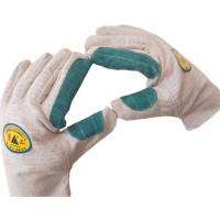 劳工(laogong) 白甲布全衬24线原条二皮手套HC-03 10副/包