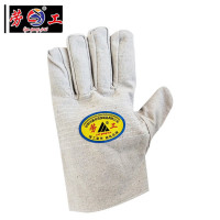 劳工白甲布半衬12线锁边原条帆布手套HC-17C 均码 10付/打 一打装