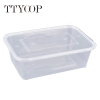 TTyoop SJ-F1500 一次性方形加厚带盖餐盒 1500ml/只 150只/箱(计价单位:箱) 透明色