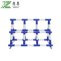 质尊 100*80*120cm 方形 移动式拒马 蓝白 (计价单位:个)