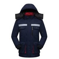 安赛瑞 冬季加厚工作棉服 25691 藏青色 3XL码 1件
