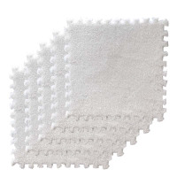 安赛瑞地垫701532拼接绒地垫EVA泡沫+舒棉绒白色31×31×1.5cm重量:60g