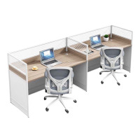 铭威盾职员办公桌椅组合简约现代屏风卡座工位隔断式财务工位桌子双并排+椅常规