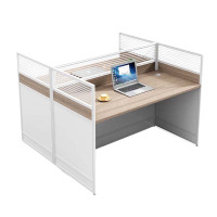 铭威盾职员办公桌椅组合简约现代屏风卡座工位隔断式财务工位桌子双人位[单桌]常规