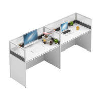 汉诺鑫威四人位简约现代隔断屏风卡座工作位职员办公桌椅组合办公家具E字型不带柜