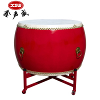 鑫声威 牛皮鼓20寸战鼓红鼓+鼓架普通款