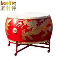豪利特1米牛皮鼓战鼓龙鼓带鼓架普通款