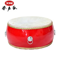 鑫声威 牛皮鼓16寸扁鼓红鼓普通款