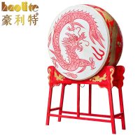 豪利特1.2米立式牛皮鼓战鼓龙鼓带鼓架普通款
