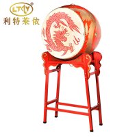 利特莱依16寸立式牛皮鼓龙鼓战鼓+鼓架普通款