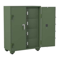 汉诺鑫威绿色存储柜管制器械保管柜密码锁枪柜存放柜高1.5米弹药柜(内八门)