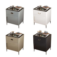 铭威盾钢制智能床头柜保险箱家用一体现代多功能指纹无线快充简约床头柜纯钢一门一抽铁门常规