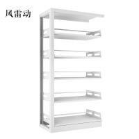 风雷动图书馆书架阅览室货架资料档案架钢制书架双面五层副架常规A