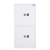 风雷动钢制密码文件柜保险柜铁皮资料柜通双节白色国宝锁420*900*1850常规A