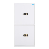 风雷动钢制密码文件柜保险柜铁皮资料柜通双节白色指纹锁420*900*1850常规A