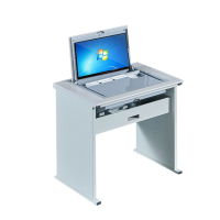 风雷动单人翻转电脑桌双人培训桌学校多媒体教室考试桌机房嵌入式学生桌T型云主机单人常规A